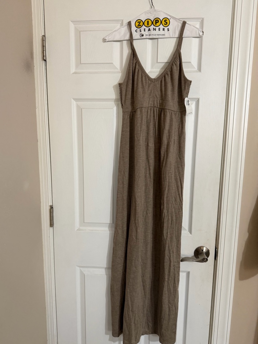 Old Navy Taupe Heather Simple Sleeveless Maxi Dress